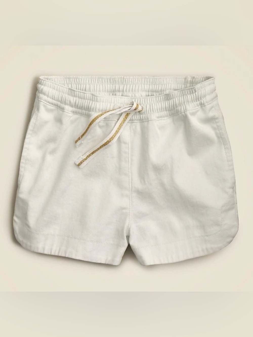 J Crew Kids White Crewcuts Fishtail Hem in Chino NWT *Flaw* 7 #2303